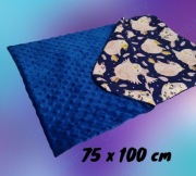 Wyprzedaż dziecięcych! Kocyk dwustronny minky bawełna