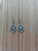 Eleganckie posrebrzane kolczyki wiszące w bardzo dobrym stanie