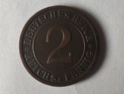 Niemcy 2 reichsfenigi, 1924 r. Znak menniczy „A” - Berlin (S160)