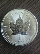 Srebrna moneta bulionowa 1 uncja oz Kanadyjski Liść Klonu