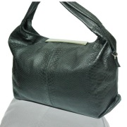 Torebka Skórzana "Perła"czarna (black-crocodile)