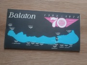 Balaton mapa reklama 70 lat biura turystycznego Ibusz 1972 r. Węgry Vintage