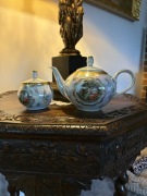 Porcelanowy imbryk do kawy z cukiernicą- Oscar Schlegelmilch Niemcy