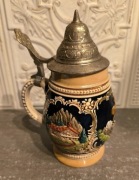 Ceramiczny kufel Stein z cynową pokrywką DBGM Marzi & Remy