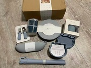 Zestaw Nauki Jedzenia dla Niemowląt Silikonowy,9w1, z Przyssawką, Niebieski