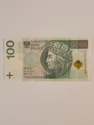 Banknot 100 zł seria FB 2018 r. numer- 1234524
