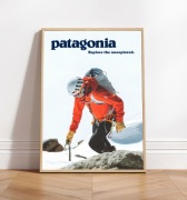 Patagonia climber mountain góra plakat A3 z ramą (29,7 cm x 42 cm)