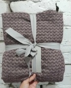 Koc fioletowy ze złotą nicią 150x200 