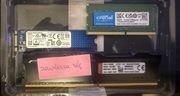 Zestaw ram 4gb ddr4 dimm 8gb ddr4 so-dimm ssd nvme 256gb