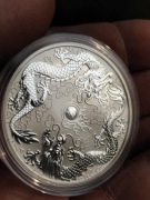 Duble Dragon Dwa Smoki Chinese Myths 1oz uncja-srebrna moneta 