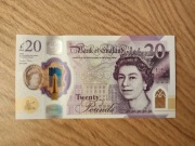 20 Funtów brytyjskich 2018 r. Polimer UNC