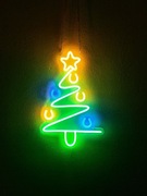 Neon LED Choinka | świąteczna ozdoba LED USB | dekoracja bożonarodzeniowa