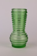 Wazonik Szklany Huta Prądniczanka - zielone pierścienie