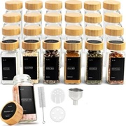 Zestaw Pojemników Słoików Na Przyprawy 24 Sztuk Słoiczków 120ml + Akcesoria