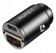 AUKEY CC-A3 MINI Ładowarka samochodowa 2xUSB (1xUSB-C+1xUSB-A)