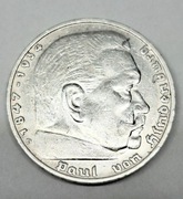 Moneta 5 marek III Rzesza 1937,D