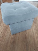 Pufy szare ze skrytkami