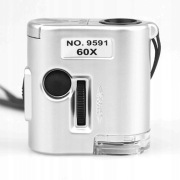 Lupa Mikroskop Lupa Jubilerska 60x LED UV