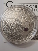 Palau, skarby ziemi- rubin. 5 dolarów 2011, srebro 999, 25g.