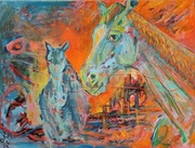  "Konie" olej na płótnie 60x80
