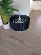 Lampa wisząca czarna abażur