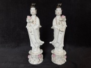Figurka Porcelana Chinki 2 szt. Sygnowane F55