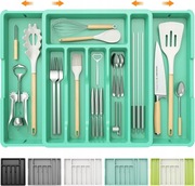 Organizer do Szuflady Taca na Sztućce z 8 Przegródkami do szuflad Miętowy