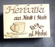 Herbaciarka,pudełko na herbatę, personalizowane 