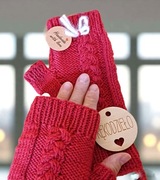 Rękawiczki bez palców-mitenki RĘKODZIEŁO