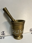 moździerz maly ?inkrustowany? mosiądz z?cyna?brąz?