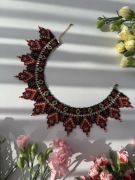 Czerwony naszyjnik | Ręcznie robiony naszyjnik | Sylyanka | Krywulka |