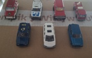 Zestaw 7 modeli samochodów (resoraków) – Majorette (VW Golf, Jeep, Renault)