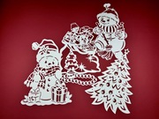 Dekoracje na okno Gotowe do zawieszenia Zimą Bałwanki