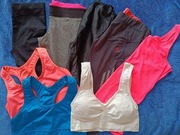 8 sztuk, paka fitness, sport, dom, legginsy, topy 