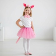 Strój przebranie kostium Świnki Świnka świnia uszy ogon spódnica nowy