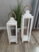 Lampiony drewniane 2 sztuki 