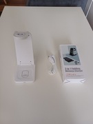 Bezprzewodowa stacja ładująca 3 w 1 do iPhone'a, składana podstawka, biała