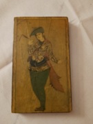 stary obraz obrazek prl młodzieniec ze szpicrutą miniatura perska