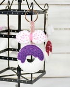 Breloczek Fioletowy pączek, donut - 04