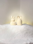 Zestaw świec sojowych „Easter Bunnies Minimal” – dekoracja wielkanocna