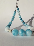 Biżuteryjna smycz do telefonu Larimar i Jedeit, brelok gsm XS