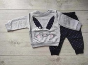 Komplet dziewczęcy bluzka i spodnie króliczek nowy 74