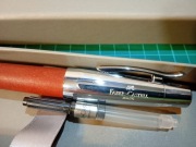 Pióro wieczne Faber Castell E-motion, chrom i drewno gruszkowe, powystawowe