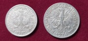 2 zł jagody 1974r. i 2 zł rybak 1974r.