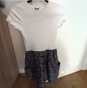 Biało-granatowa sukienka dla dziewczynki  rozmiar 170