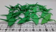 20 x Mini żuraw ptak origami handmade zestaw Ciemny Zielony