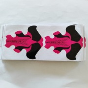 Forma szablony do przedłużania paznokci czarno różowe grube papierowe 