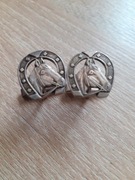 Srebro spinki do mankietów WMS konie podkowa vintage 