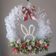 Wianek stroik wiosenny duży na drzwi Wielkanoc wiosna 