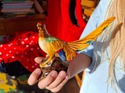 Ręcznie malowana ceramiczna figurka bażanta